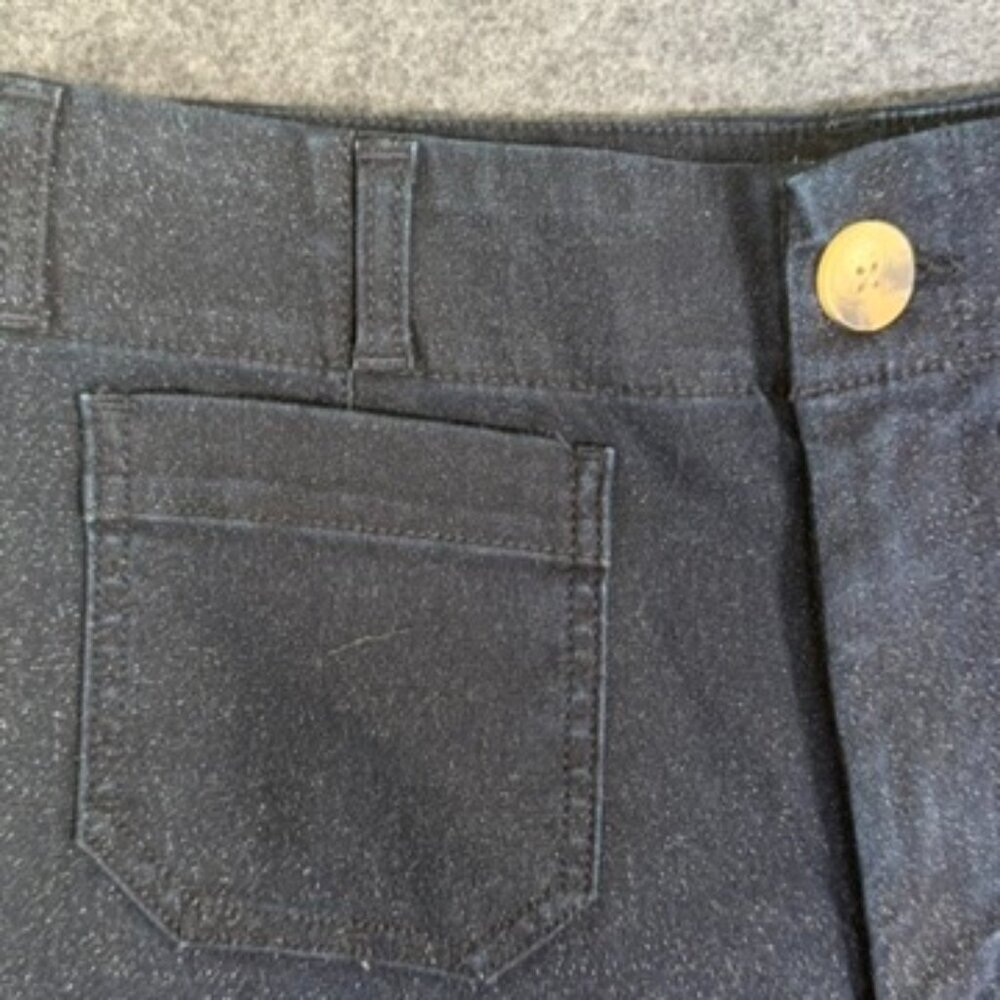 Maeve Anthropologie Womens Dark Colette Sparkle Wide Leg Crop Jeans 29 Boho NWT - Picture 5 of 14